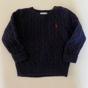 Ralph Lauren Dark Blue Cable Knit Sweater 24 months